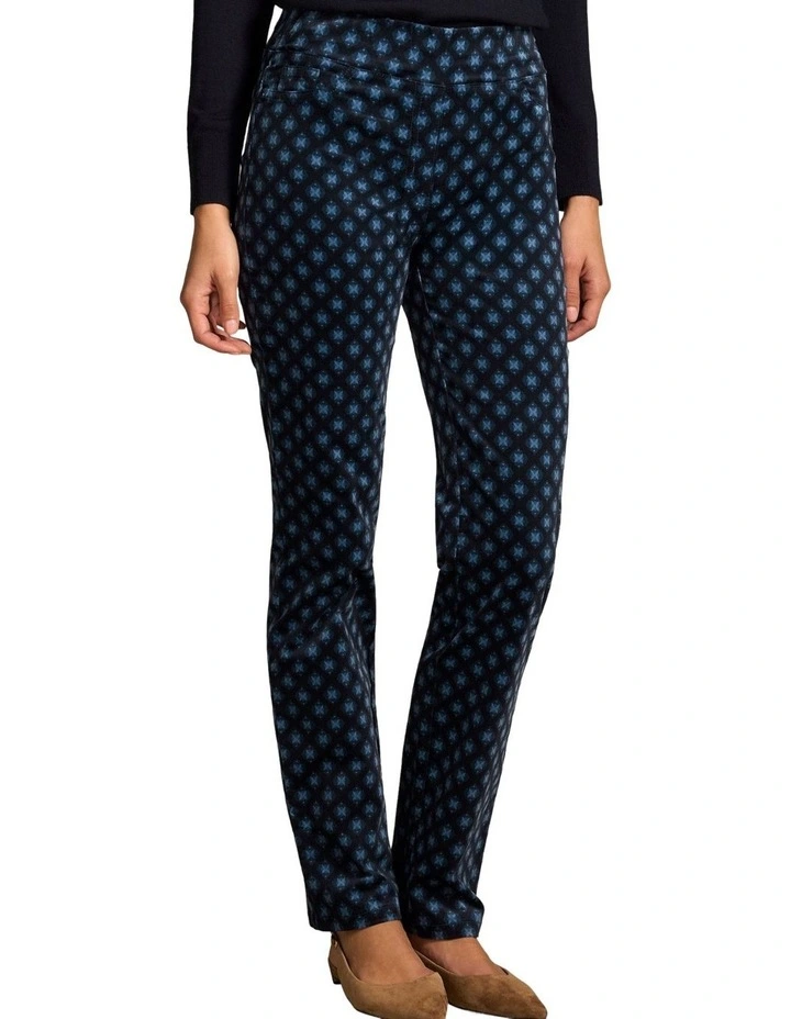 Bengajean(R) Velvet Straight Leg - Navy Reverie Print image 4