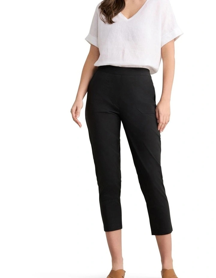 Lightweight Cotton Pant - Black image 1