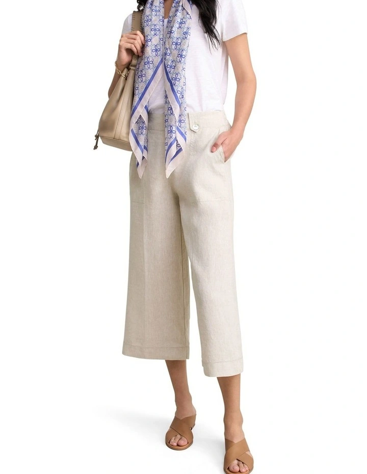 Linen Culotte - Natural Cross Dye image 3