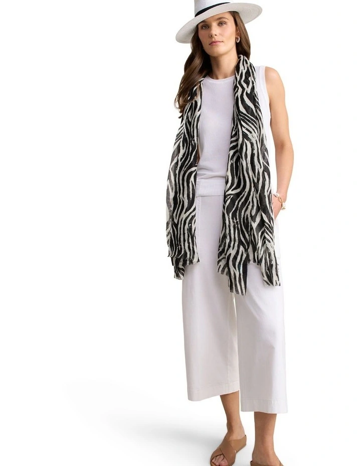 Linen Culotte - White image 3