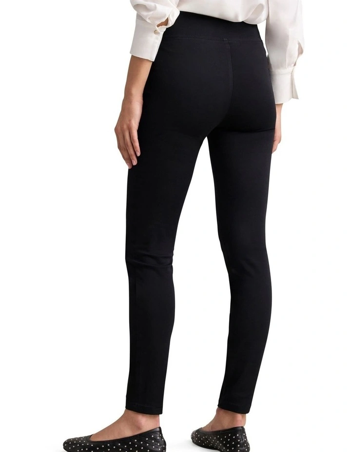 Zip Detail Slim Leg Pant - Jet Black image 2