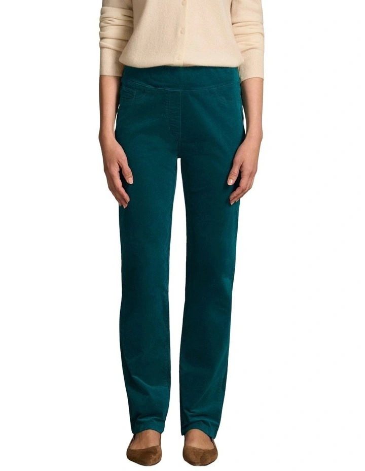 Bengajean(R) Straight Velvet in Teal Green image 1