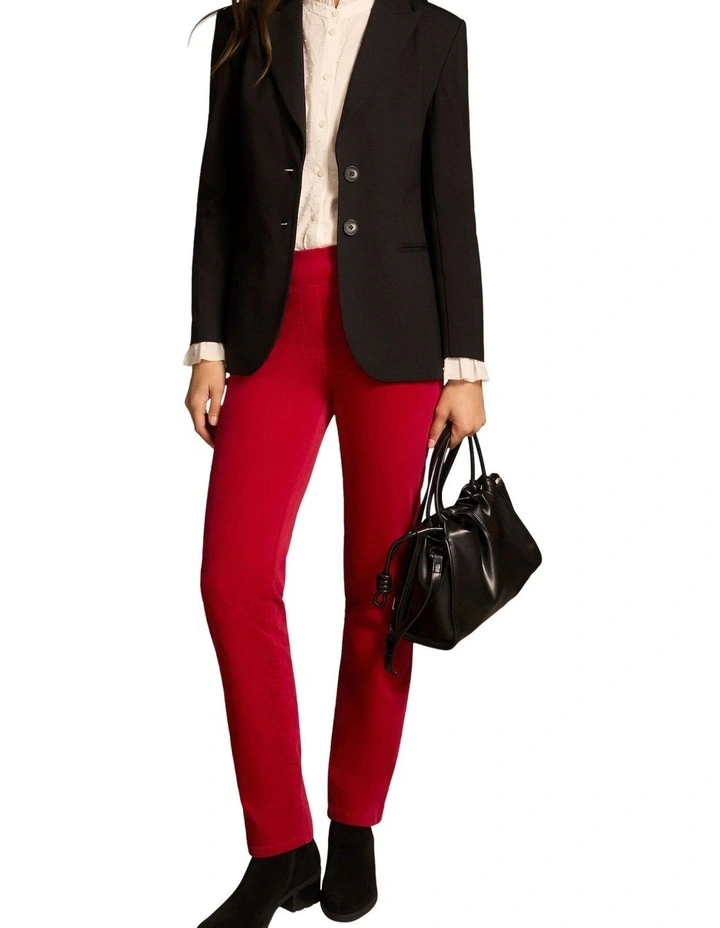 Bengajean(R) Velvet Straight Leg - Rouge image 3