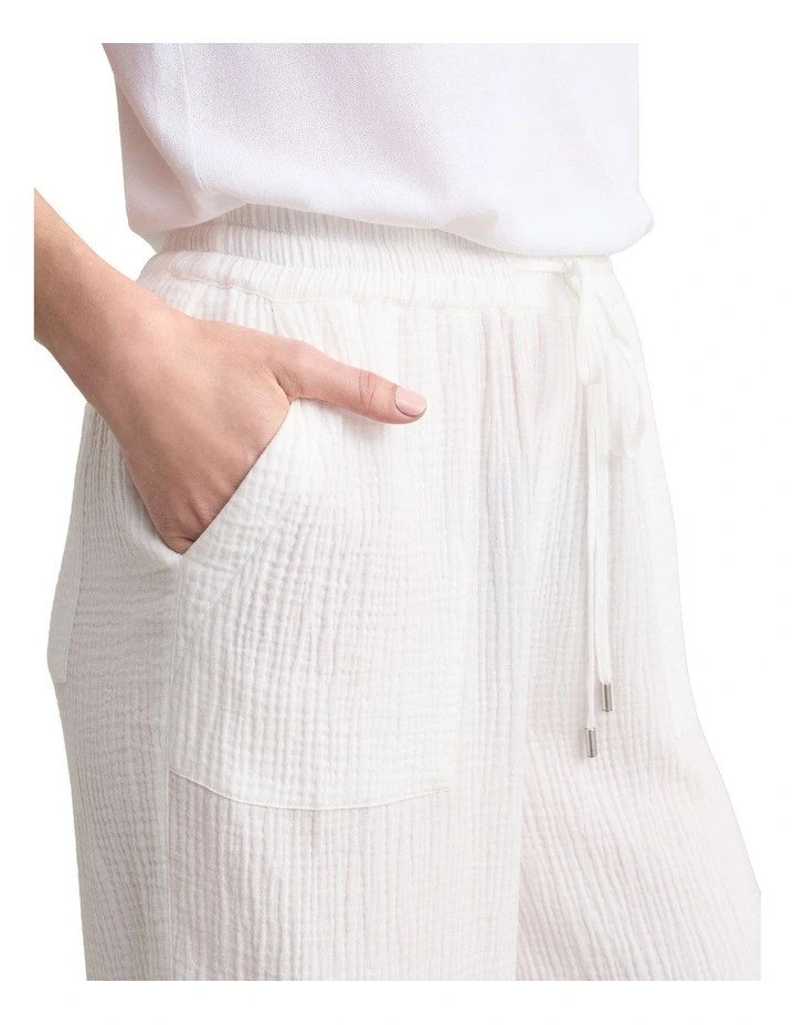 Cheesecloth Resort Pant - White image 3
