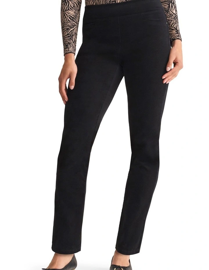 Bengajean(R) Velvet Straight Leg in Black image 2