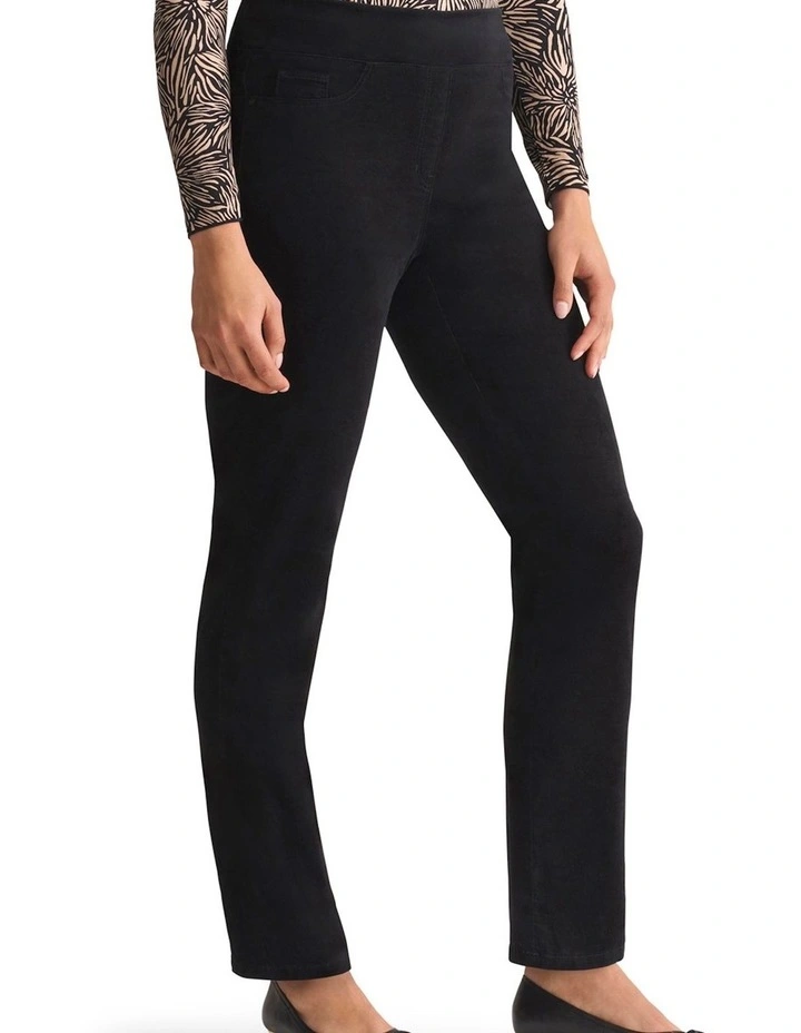 Bengajean(R) Velvet Straight Leg in Black image 3
