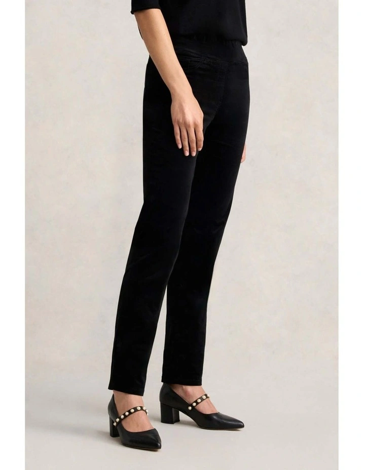 Bengajean(R) Velvet Straight Leg in Black image 4