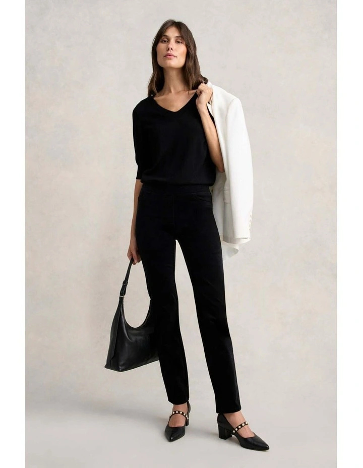 Bengajean(R) Velvet Straight Leg in Black image 5