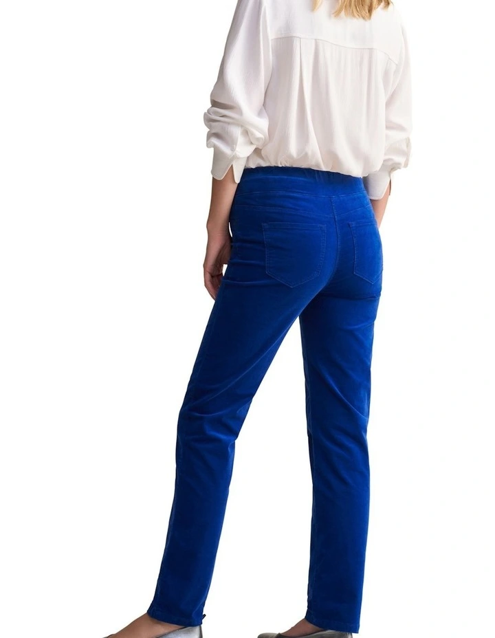 Bengajean Velvet Straight Leg in Cobalt image 2