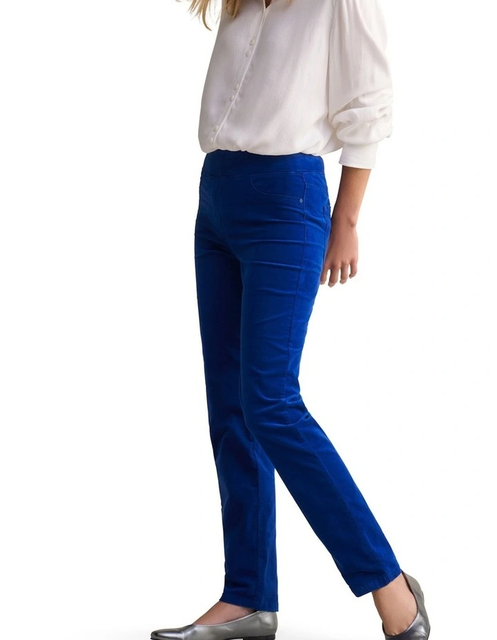 Bengajean Velvet Straight Leg in Cobalt image 3