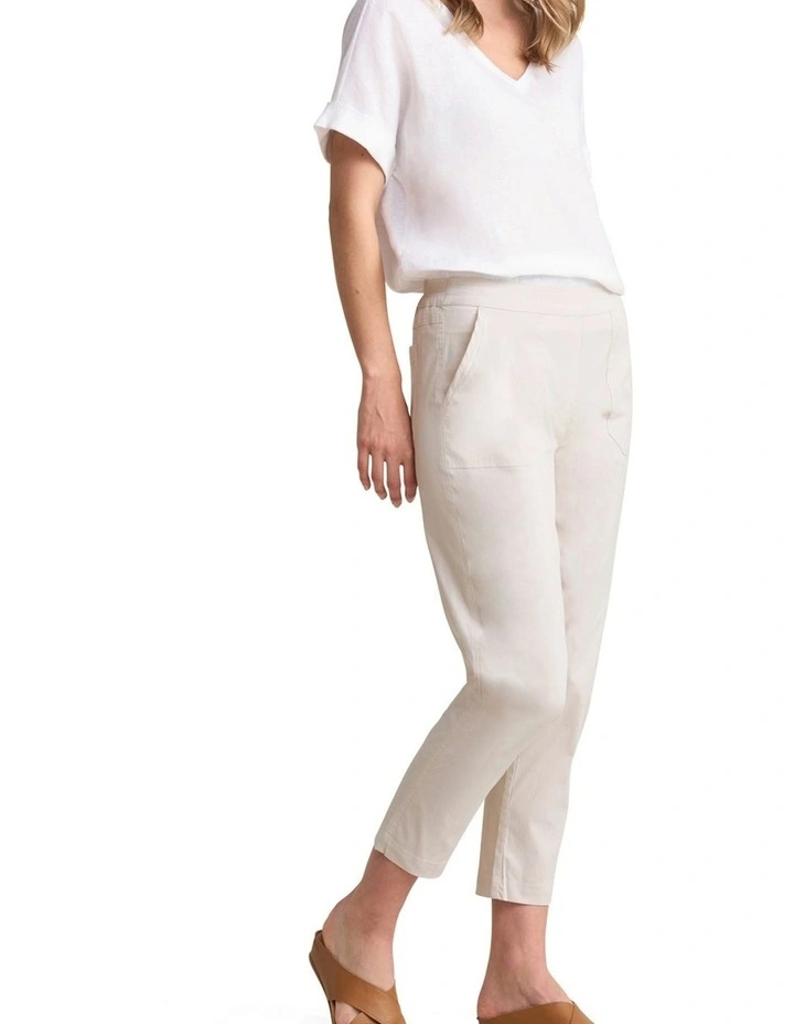 Lightweight Cotton Pant - Pebble image 4
