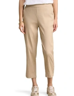 Curved Hem Linen Pant - Flax