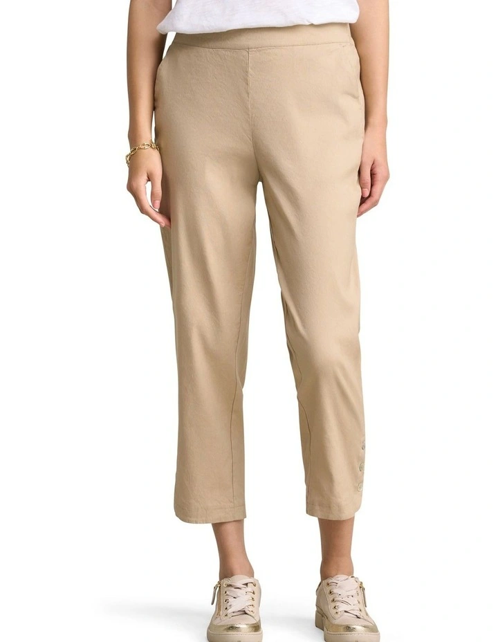 Curved Hem Linen Pant - Flax image 1