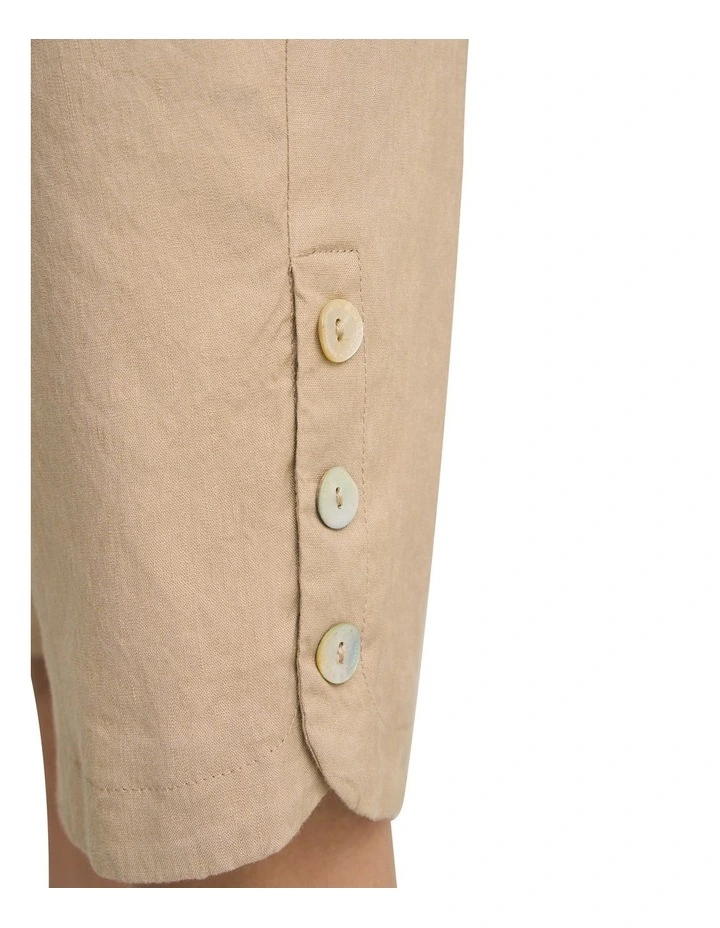 Curved Hem Linen Pant - Flax image 4