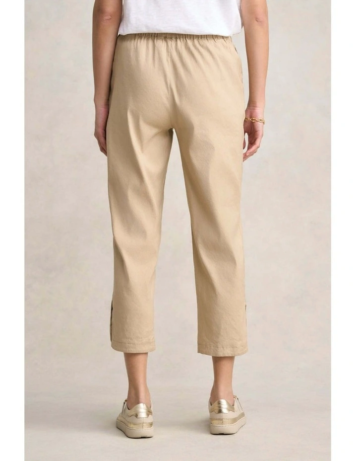 Curved Hem Linen Pant - Flax image 5
