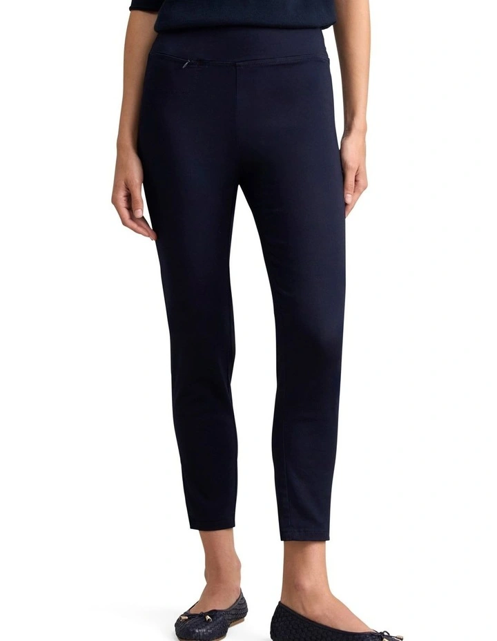 Zip Detail 7/8th Pant - Navy image 1