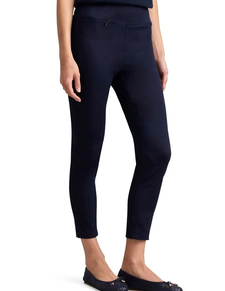Zip Detail 7/8th Pant - Navy image 4