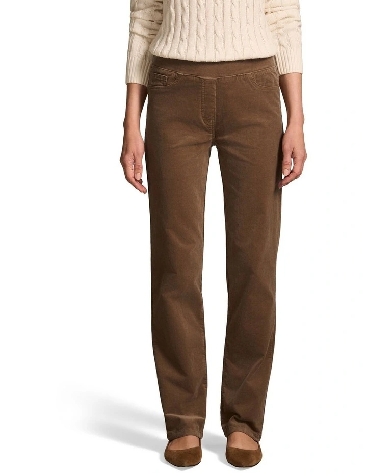 Bengajean(R) Velvet Straight Leg in Tan image 1