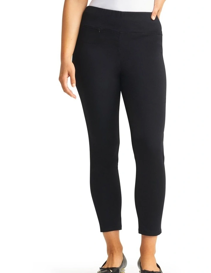 Zip Detail 7/8th Pant - Black Noir image 3