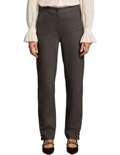 Tab Detail Ponte Pant - Mini Houndstooth