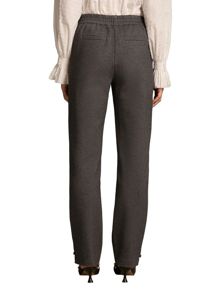Tab Detail Ponte Pant - Mini Houndstooth image 2