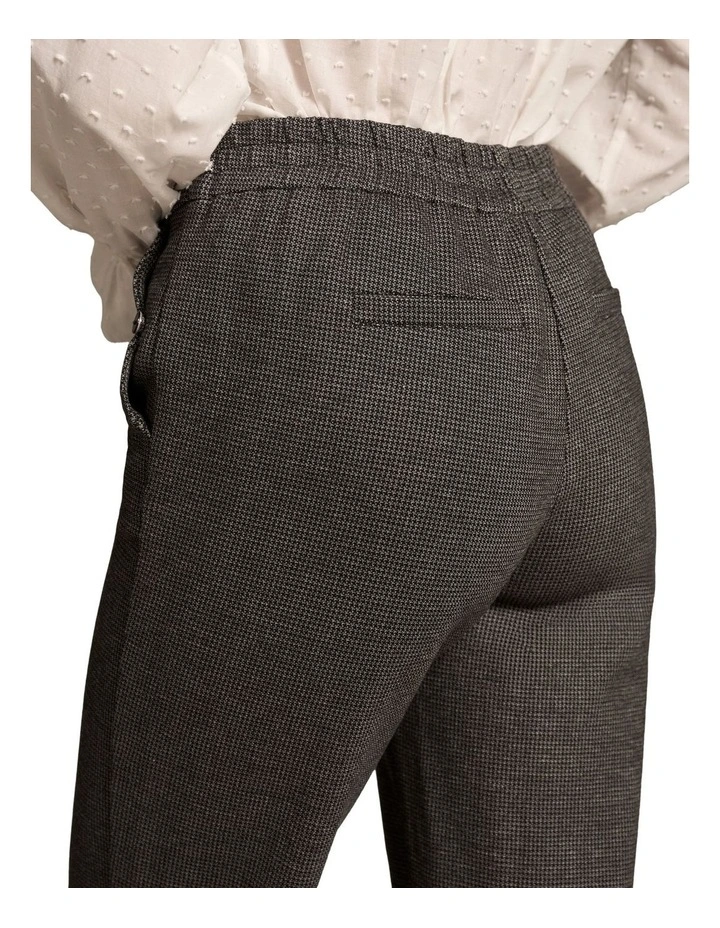 Tab Detail Ponte Pant - Mini Houndstooth image 5