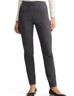 Bengajean Full Length Skinny Leg in Grey Wash