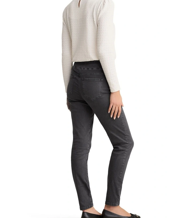 Bengajean Full Length Skinny Leg in Grey Wash image 2