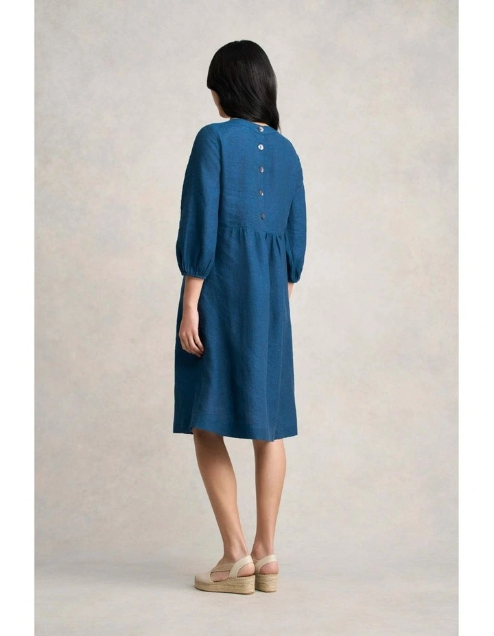 Linen Dress - Navy Delave image 5