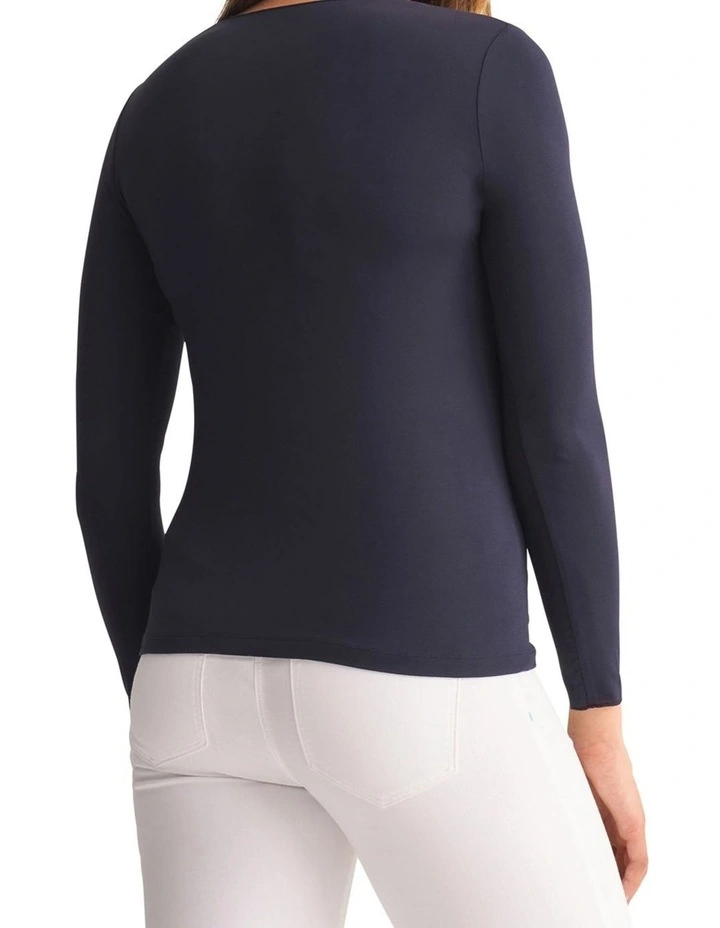 Long Sleeve Crew Neck Top - Ink image 2