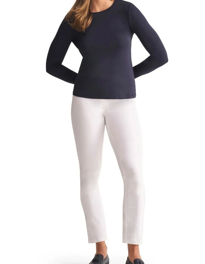 Long Sleeve Crew Neck Top - Ink image 3