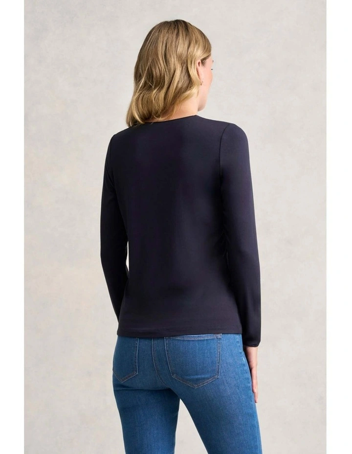 Long Sleeve Crew Neck Top - Ink image 5