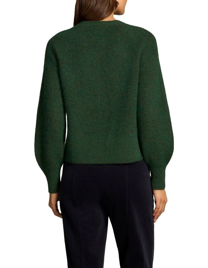 Blouson Sleeve Cardigan - Clover image 2
