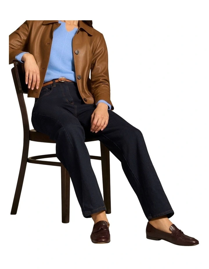 Merino Notch Neck Jumper - Bright Periwinkle image 6