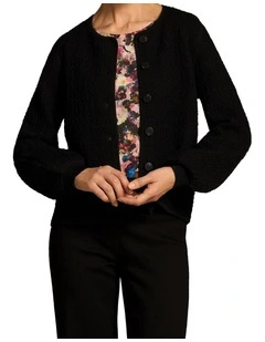 Textured Cardigan - Black