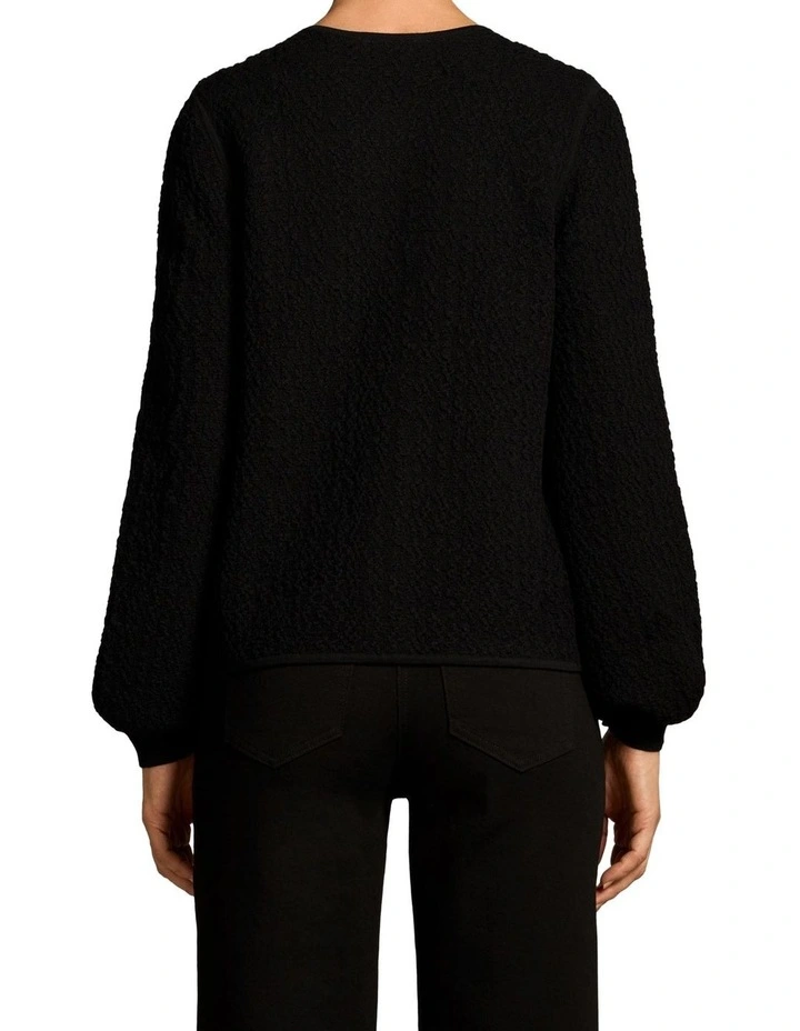 Textured Cardigan - Black image 2