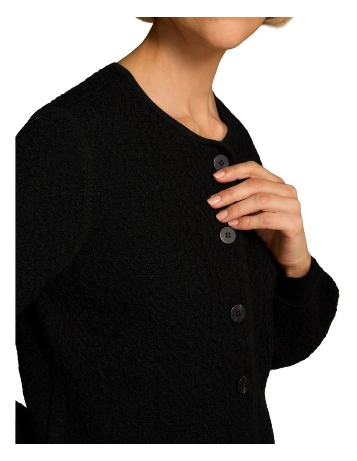 Textured Cardigan - Black image 4
