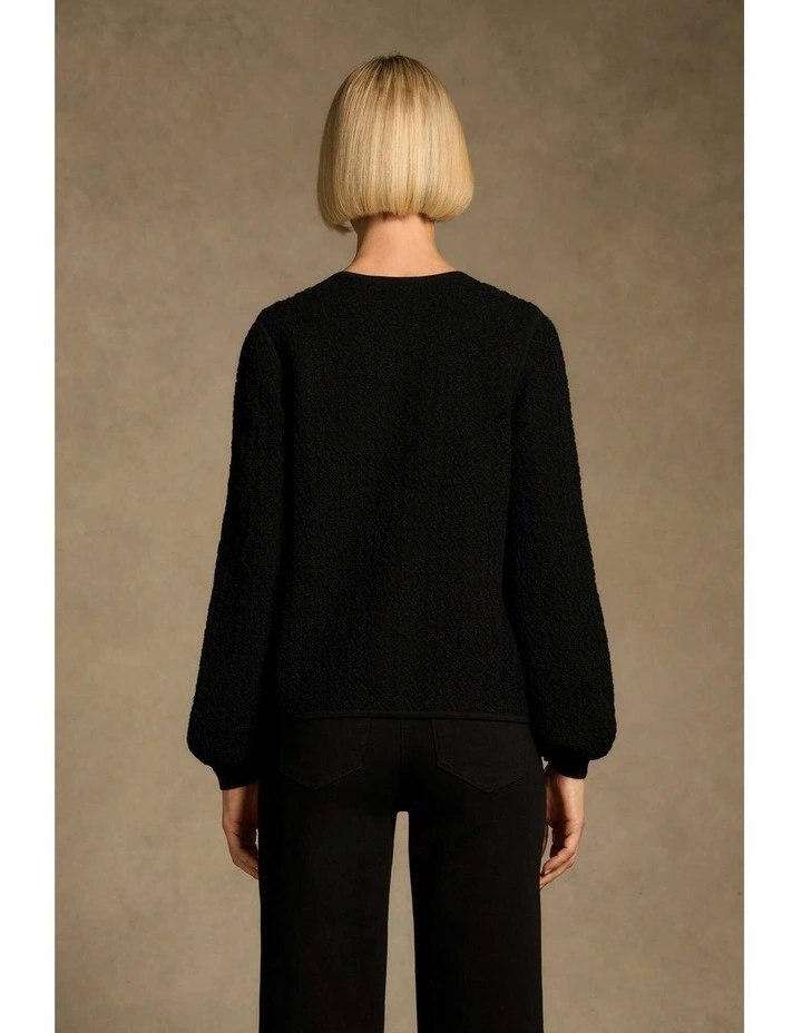 Textured Cardigan - Black image 7