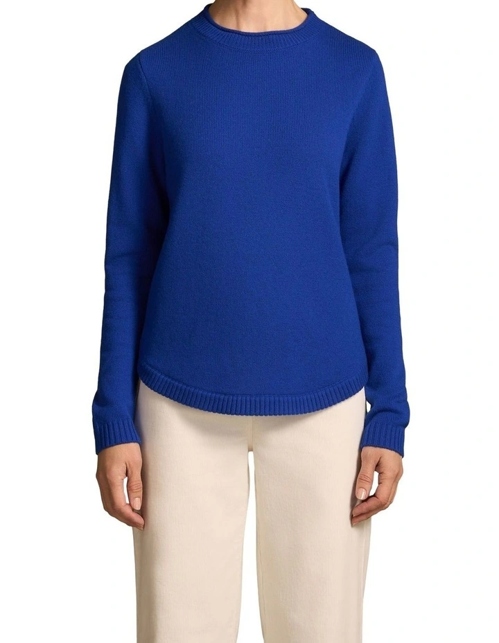 Merino Crew Neck Jumper - Topaz Blue image 1