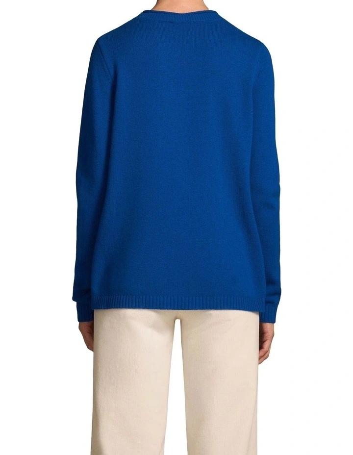 Merino Crew Neck Jumper - Topaz Blue image 2