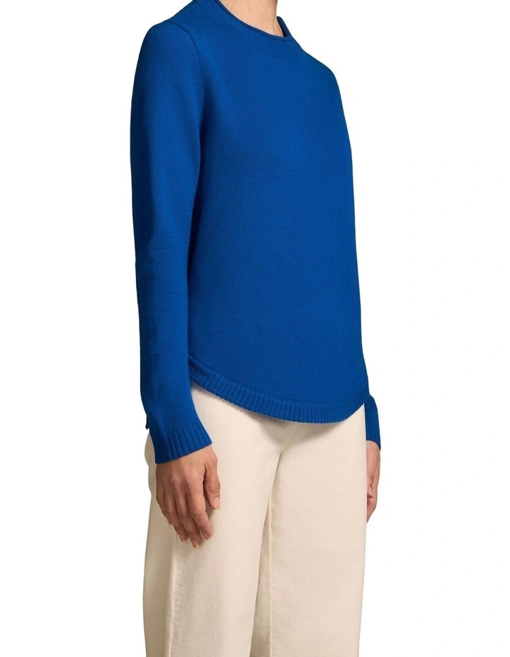 Merino Crew Neck Jumper - Topaz Blue image 3