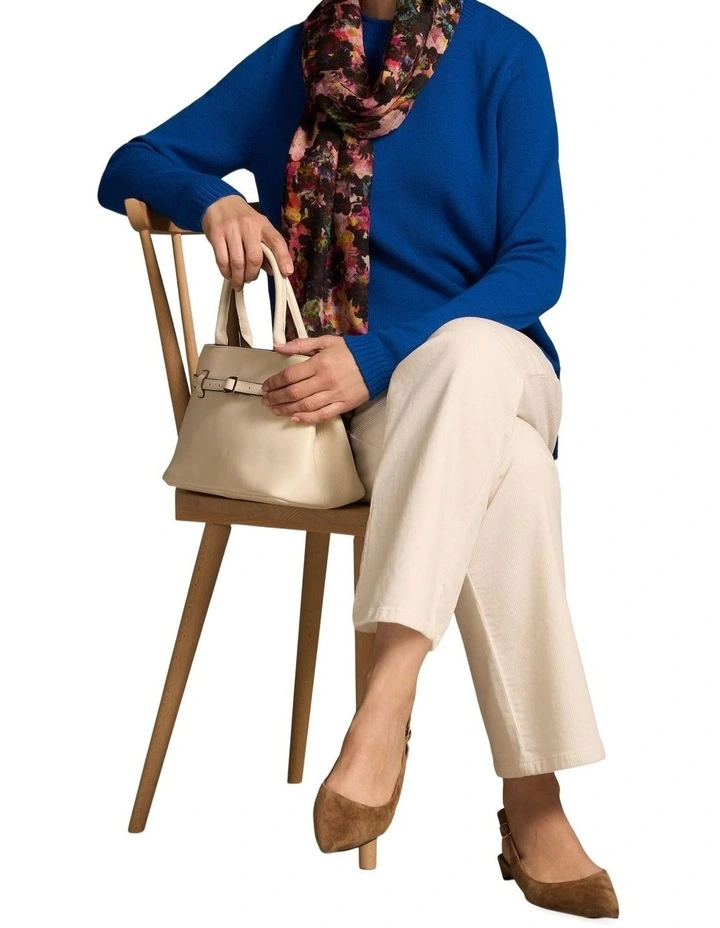 Merino Crew Neck Jumper - Topaz Blue image 6
