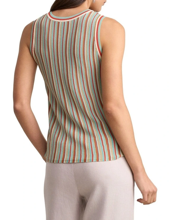 Stripe Knit Top in Multi Stripe image 2