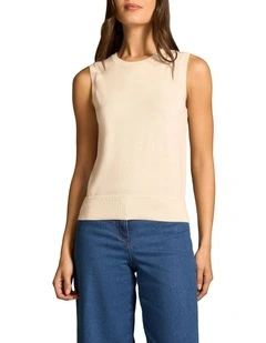 Cotton Knit Tank - Vanilla