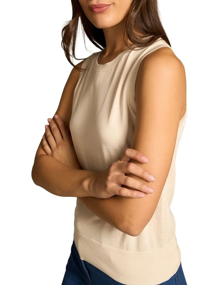 Cotton Knit Tank - Vanilla image 4