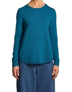 Merino Wool Jumper in Ocean Marle