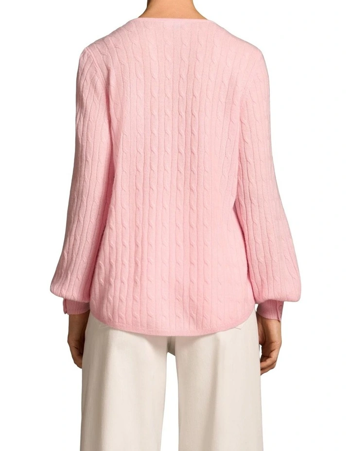 Cashmere Blouson Sleeve Jumper - Blossom image 2
