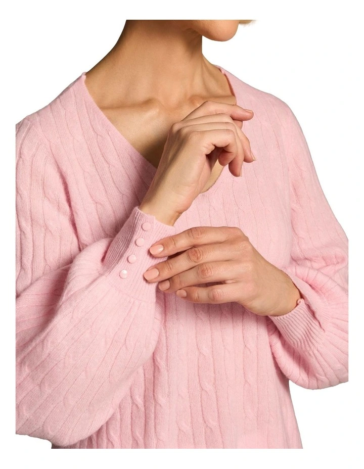 Cashmere Blouson Sleeve Jumper - Blossom image 4