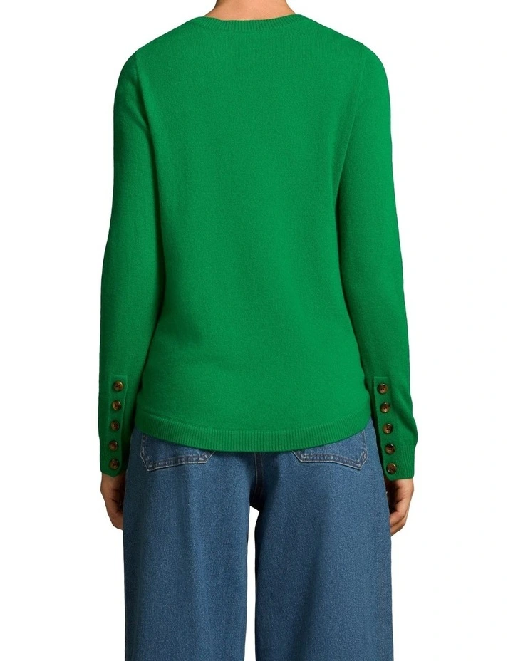 Merino Wool Jumper - Emerald image 2
