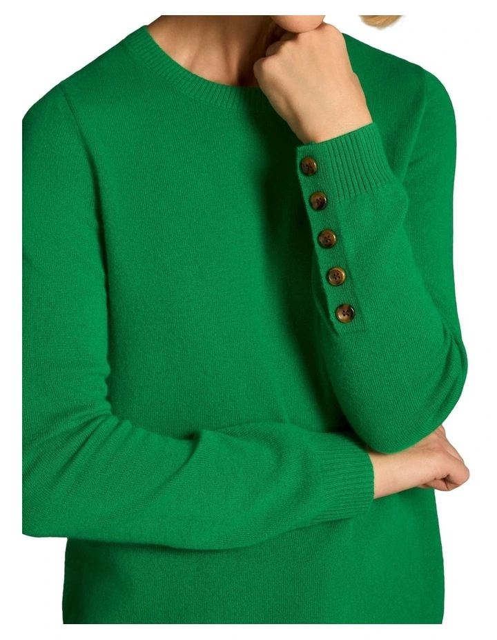 Merino Wool Jumper - Emerald image 3